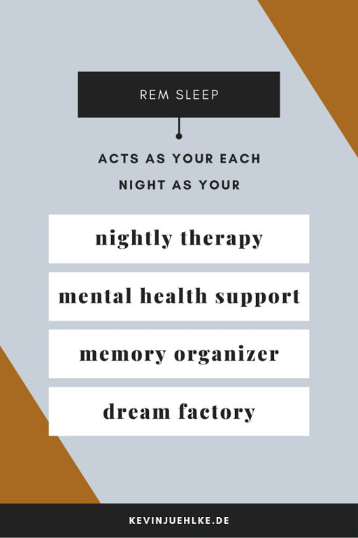Diese Infografik Erklärt den Nutzen von REM Schlaf.